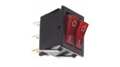 کلید راکر دوبل دوحالته چراغدار 6Pin مدل KCD3-201N-6P
