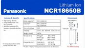 باتری لیتیوم یون 3.6v سایز 18650 3350mAh مارک Panasonic مدل NCR18650B