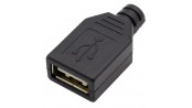 USB-A مادگی لحیمی (Plug) به همراه کاور