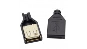 USB-A مادگی لحیمی (Plug) به همراه کاور