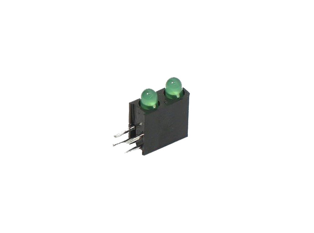 LED قابدار دوبل سبز رایت 3mm