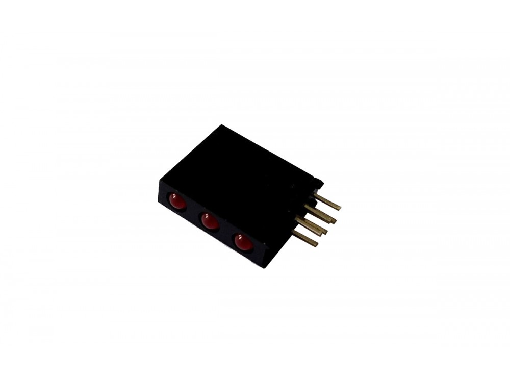 LED قابدار 3تایی قرمز رایت 3mm