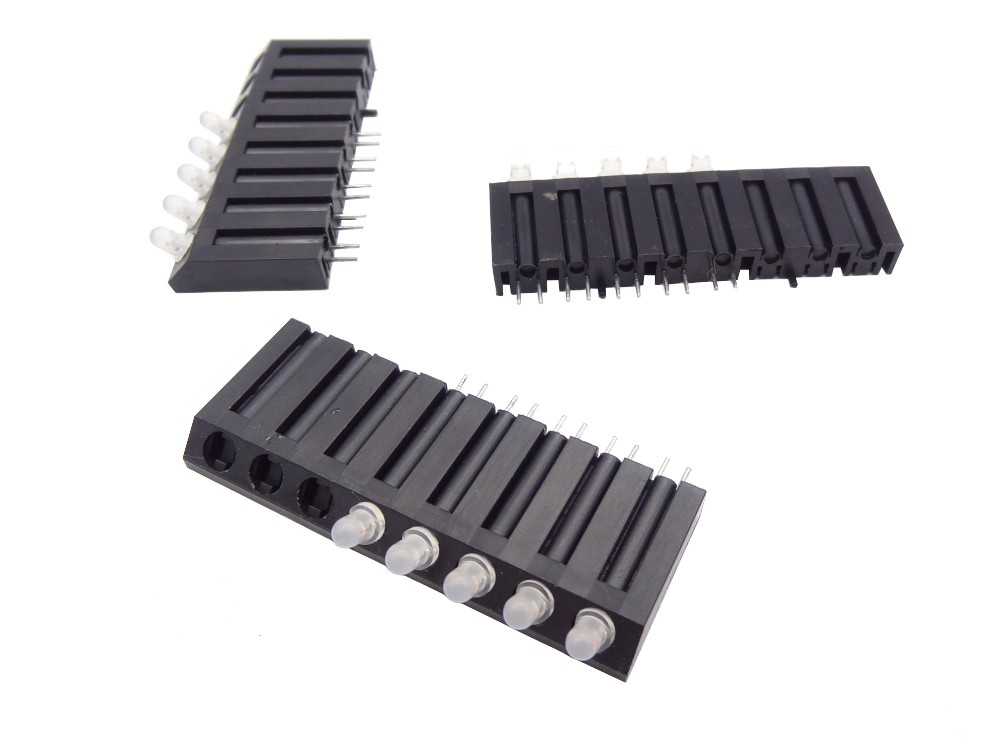 LED قابدار 5 تایی 3mm سبز - نارنجی