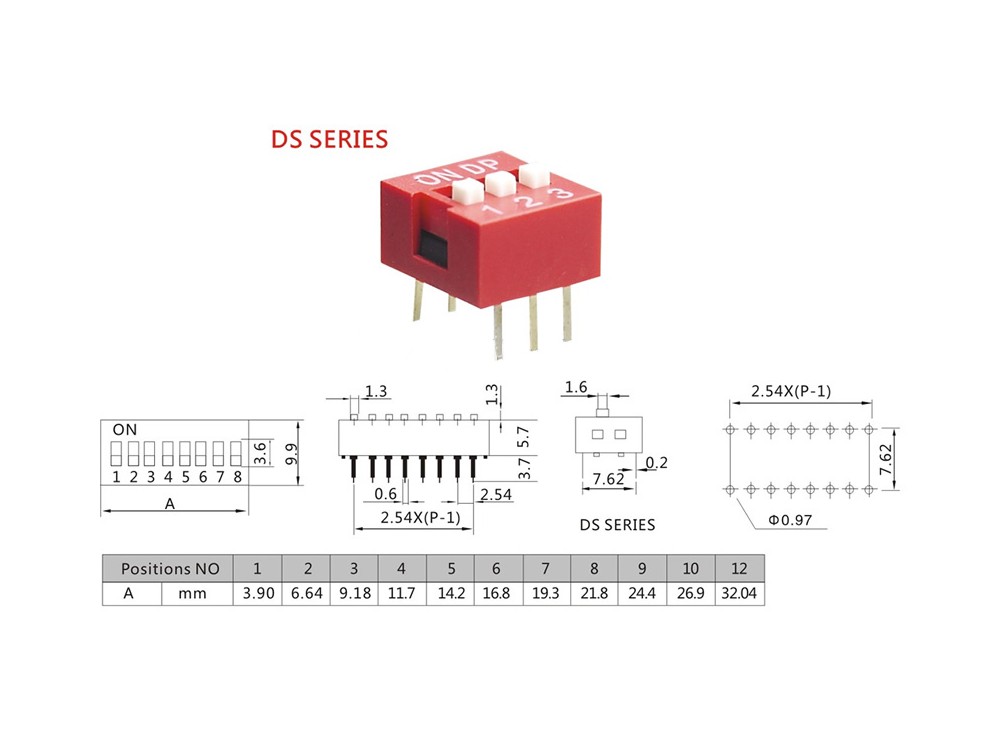 8 Dip Module دیپ سوئیچ 8 تایی DIP