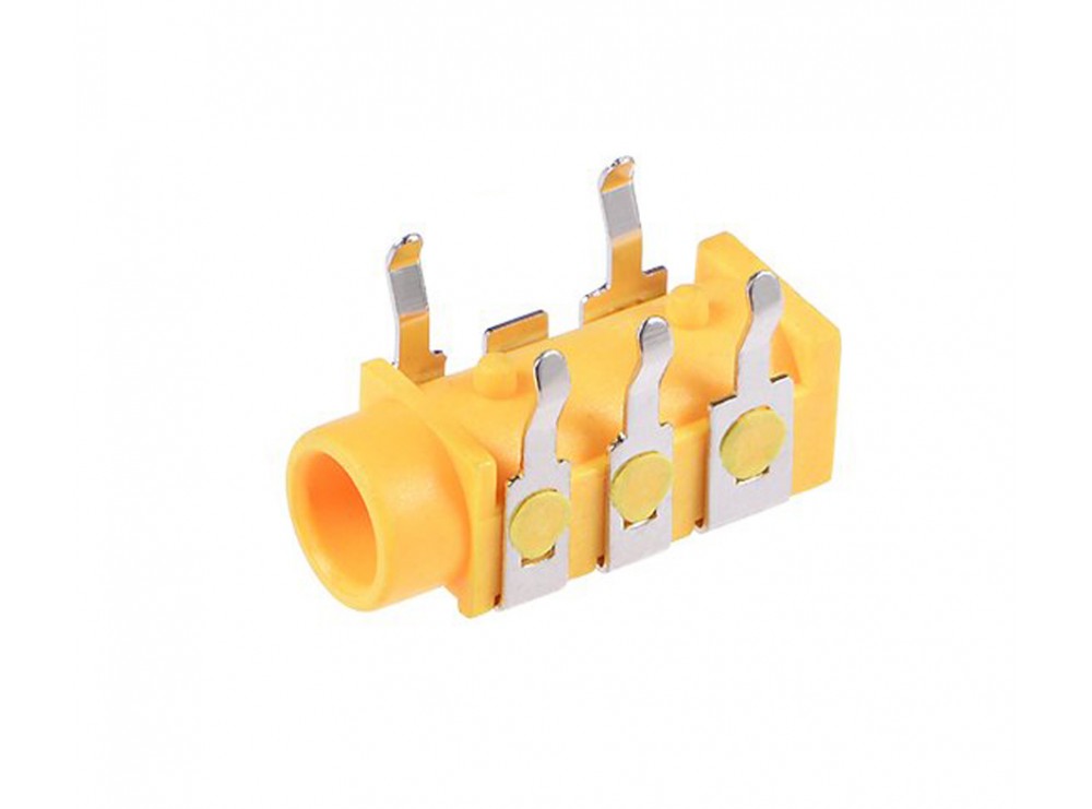 جک هدفون 3.5mm استریو زرد 5 پین PJ-313