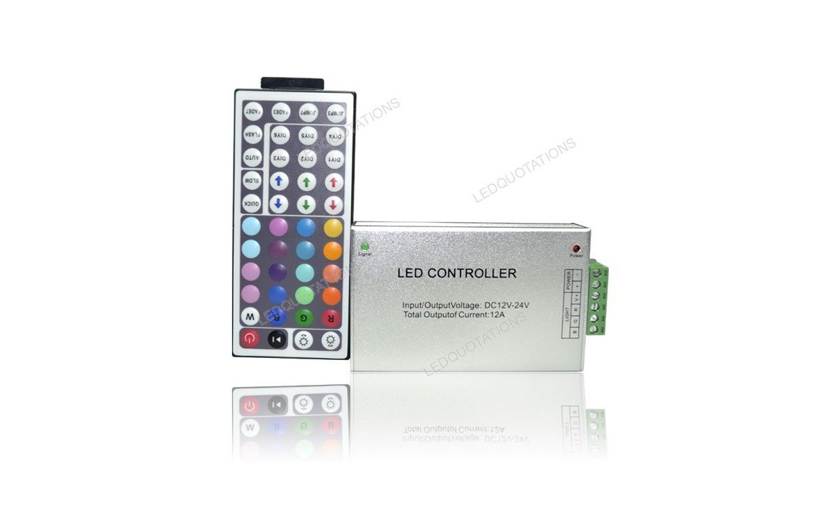 درایور و کنترلر RGB تک خروجی - کنترل از راه دور 44KEY-12A