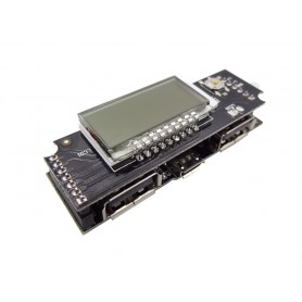 ماژول ساخت پاوربانک Fast Charge دارای نمایشگر و دو خروجی 5V 1A , 2.1A USB