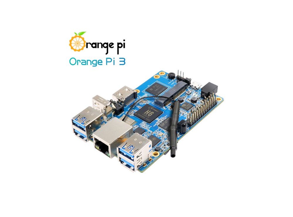 برد چهار هسته ای Orange PI 3 دارای WiFi، بلوتوث داخلی و 1GB RAM