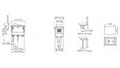 کلید راکر دو حالته کوچک سفید 2Pin مدل KCD11-101