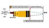 حسگر مجاورتی مادون قرمز - سنسور فاصله و تشخیص مانع قابل تنظیم E18-D80NK