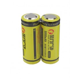 باتری لیتیوم یون 3.7v سایز 26650 5000mAh مارک FXHW شیرینگ دوتایی