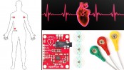 ماژول سنسور الکتروکاردیوگرافی ECG - ضربان قلب AD8232 به همراه پراب
