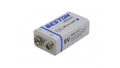 باتری کتابی 9 ولت لیتیوم یون قابل شارژ 650mAh مارک BESTON با ورودی MicroUSB
