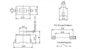 تک سوئیچ ریموتی 3x6x4.3mm سفید پکیج DIP دو پایه