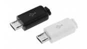 کانکتور USB Micro نری (Plug) به همراه کاور سفید 
