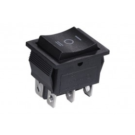 کلید راکر سه حالته بزرگ مشکی 6Pin مدل KCD4-203