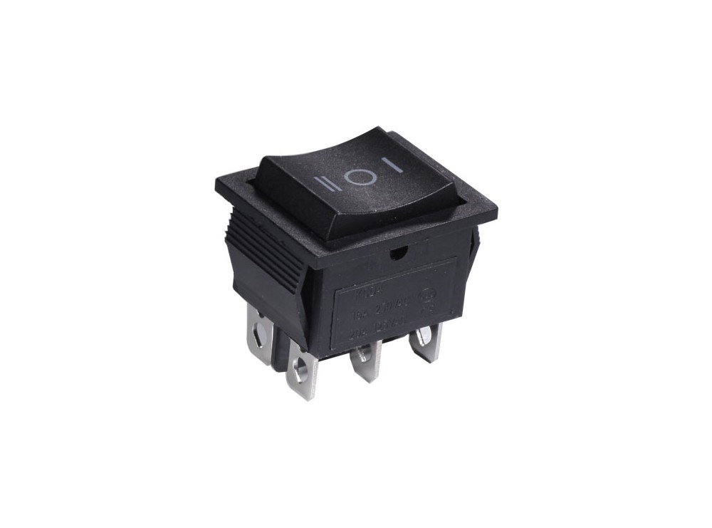کلید راکر سه حالته بزرگ مشکی 6Pin مدل KCD4-203