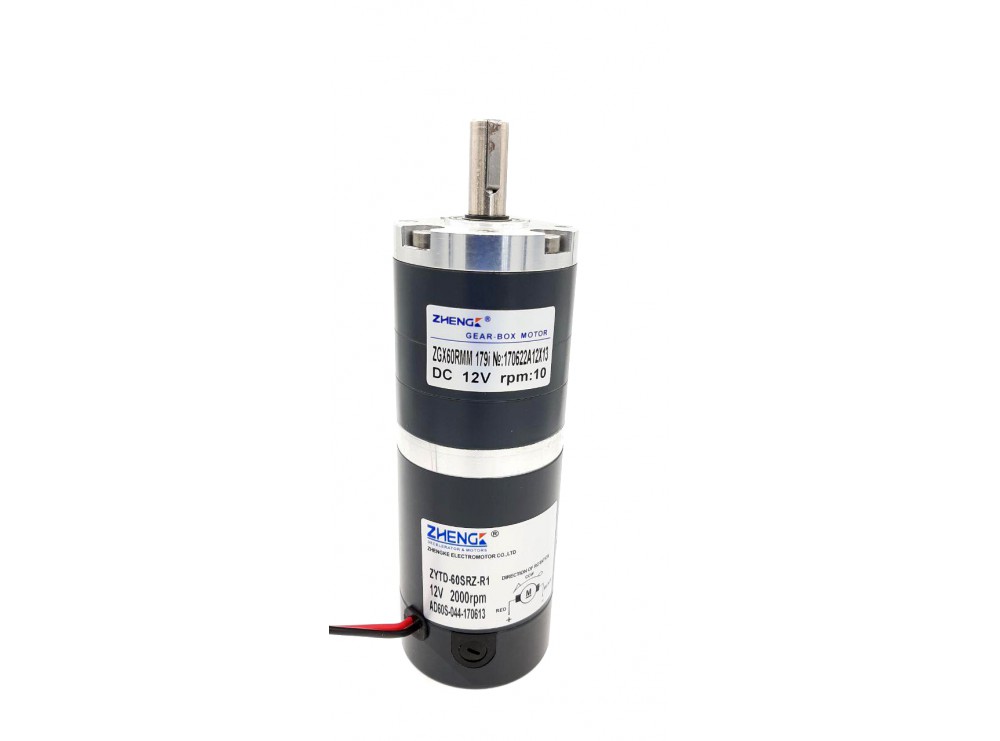 موتور گیربکس 12V-10RPM ZGX60MM