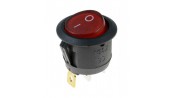 کلید راکر دوحالته گرد چراغدار سه پین 19x17mm مدل KCD1-601N-3P
