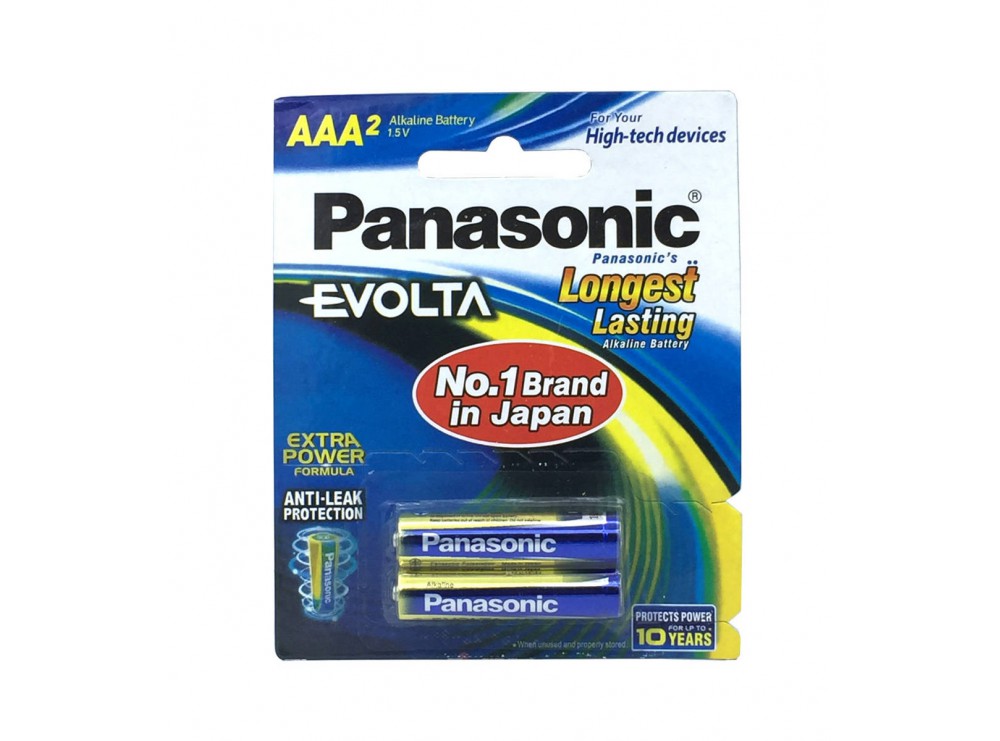 باتری نیم قلمی آلکالاین Evolta دو تایی مارک Panasonic