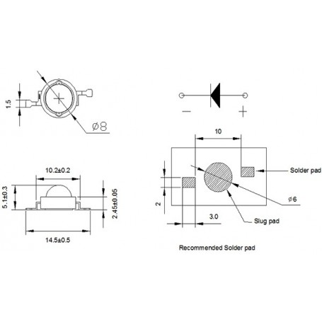 پاور LED 3W فرابنفش UV
