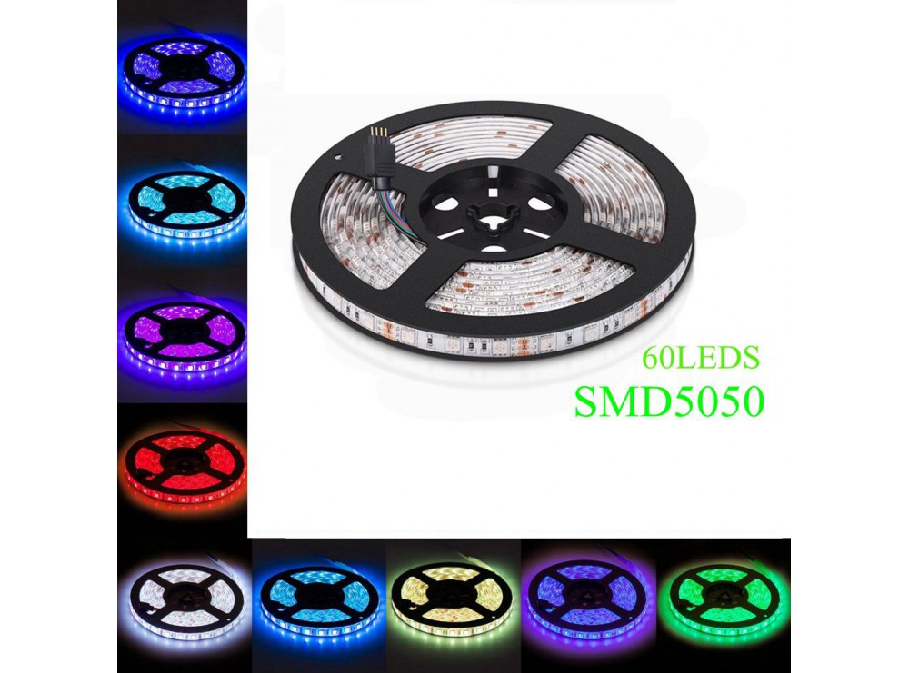 LED نواری RGB درشت 5050 60Pcs ضد آب 