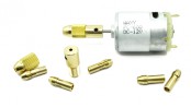 ست سه نظام پنج سر با قطر شافت 2mm و سایز مته 0.5 تا 3mm