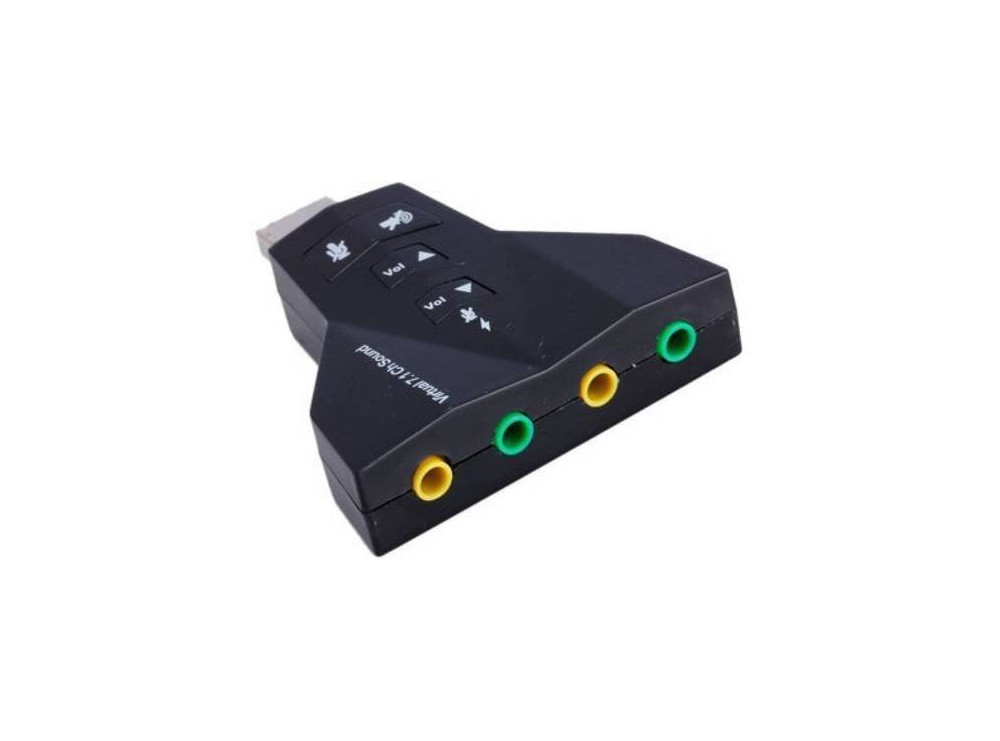 کارت صدای اکسترنال دوکانال USB مدل Virtual 7.1