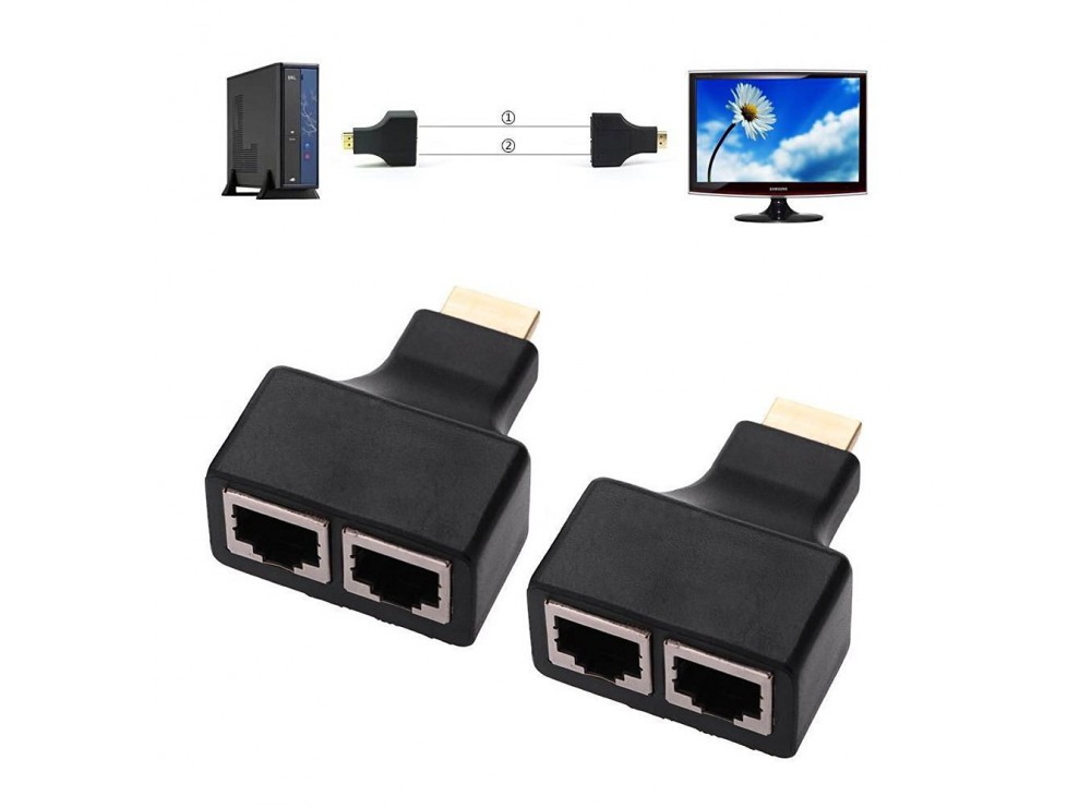 اکستندر افزایش طول HDMI با کابل شبکه CAT-5e/6
