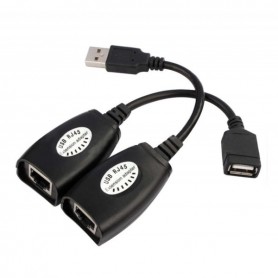 اکستندر افزایش طول USB با کابل شبکه - USB RJ45