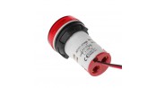 ولتمتر و آمپرمتر چراغ سیگنالی  AC500V-100A  قرمز گرد مدل AD101-22VAM