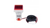 ولتمتر و آمپرمتر چراغ سیگنالی AC500V-100A قرمز مربعی مدل AD16-22