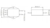ماژول فیلتر EMI فلزی مدل CW1B-03A-L