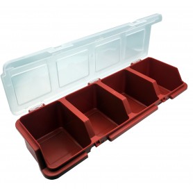 جعبه قطعات چهارخانه قرمز آذران سایز 300x110x60mm