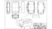 جعبه برد پلاستیکی دو تکه مدل BMD-A سفید سایز 110x65x28mm