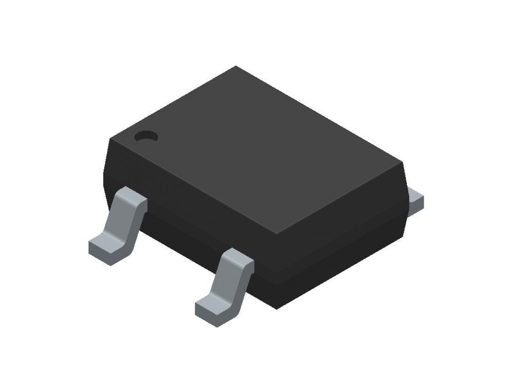 پل دیود 1000V-2A مربعی DB207S پکیج SMD