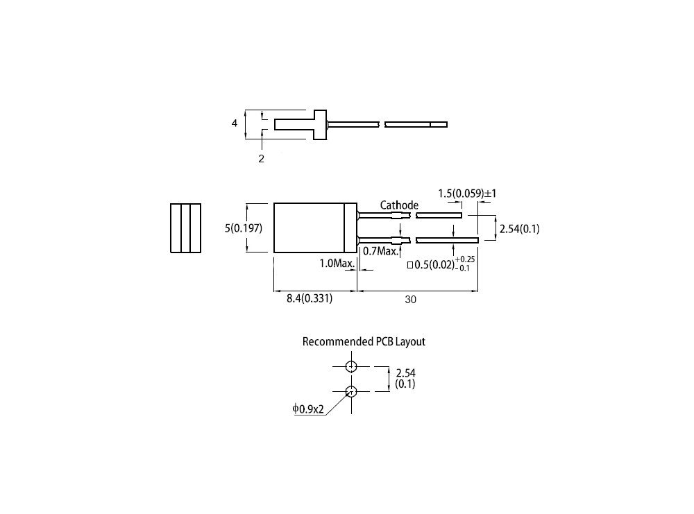 LED تخت مات سبز لبه دار 2x5