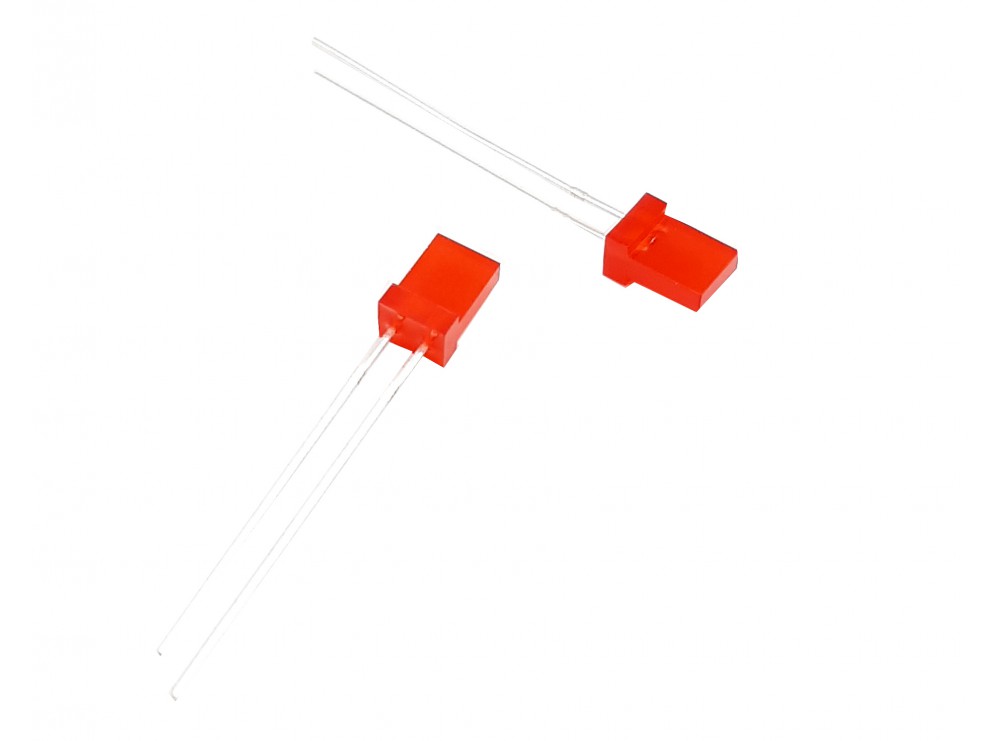 LED تخت مات قرمز لبه دار 2x5