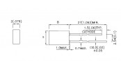 LED تخت مات زرد 2x5