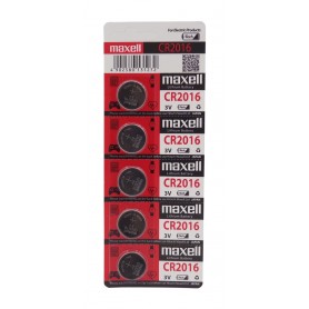 باتری سکه ای 3 ولت CR2016 ورق 5 تایی مارک Maxell