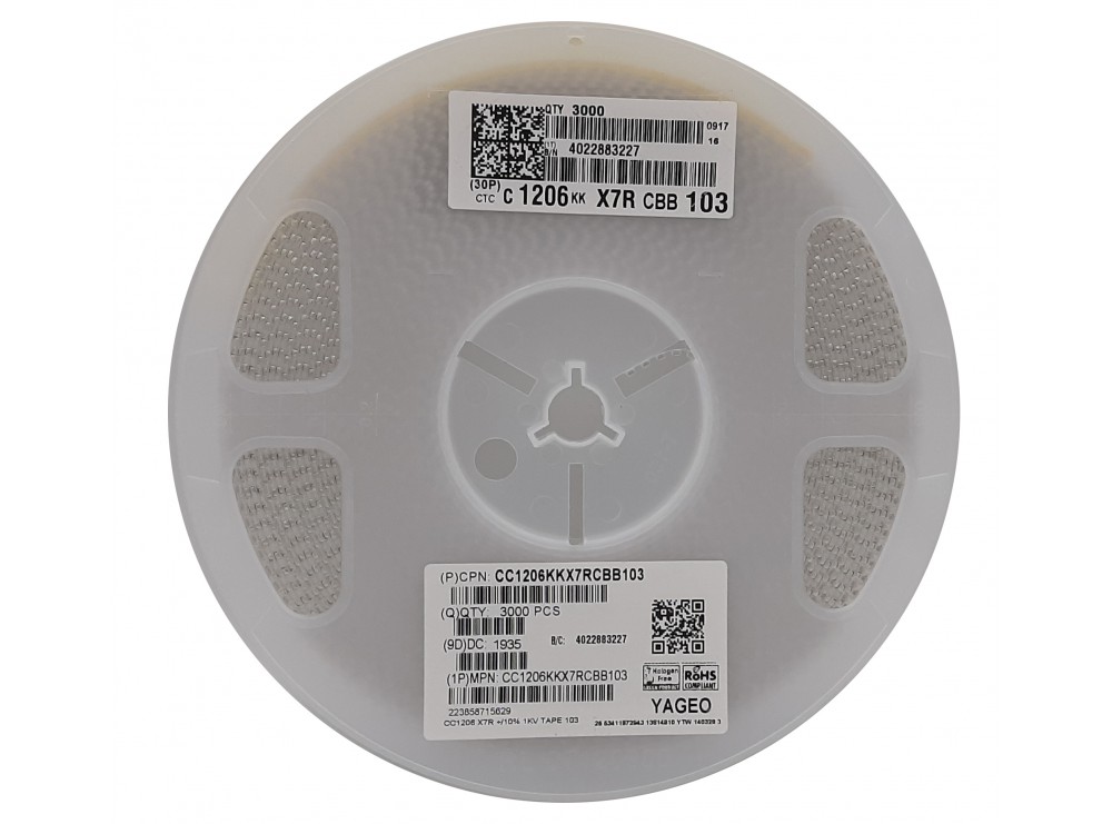 خازن 10nF 1KV پکیج 1206 SMD 