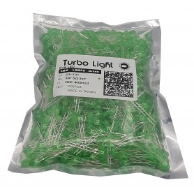 LED اوال 5mm سبز مرغوب تایوانی مارک Turbo Light 