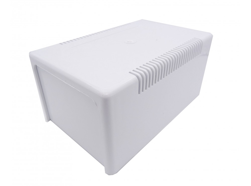 جعبه برد پلاستیکی دو تکه تهویه دار سفید سایز 160x100x80mm