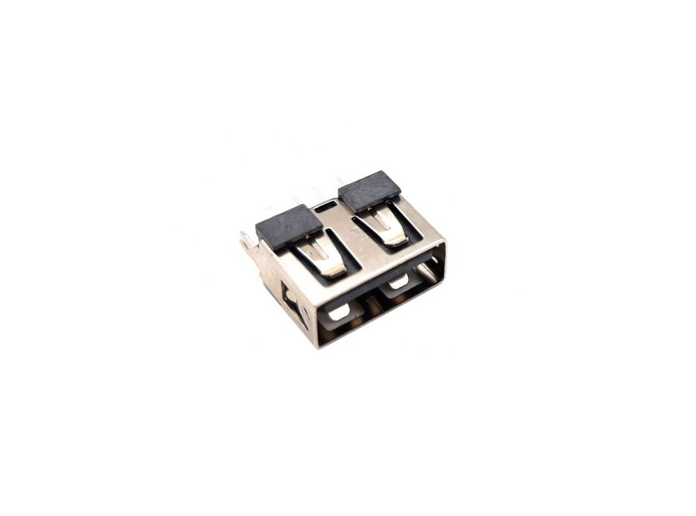 کانکتور USB-A مادگی ایستاده کوتاه 10mm رنگ مشکی