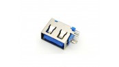 کانکتور USB-A مادگی ایستاده رایت کوتاه 10mm رنگ آبی