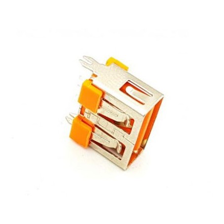 کانکتور USB-A مادگی ایستاده کوتاه 10mm رنگ نارنجی