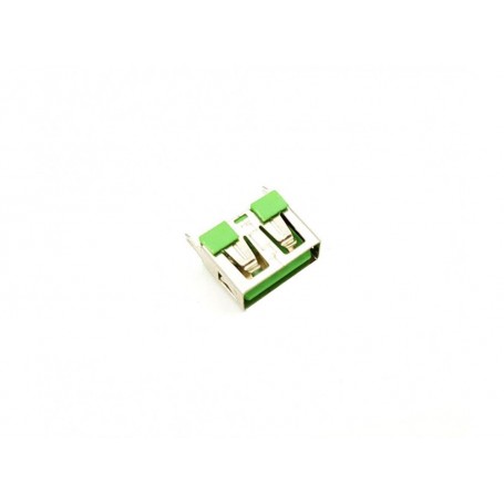 کانکتور USB-A مادگی ایستاده کوتاه 10mm رنگ سبز