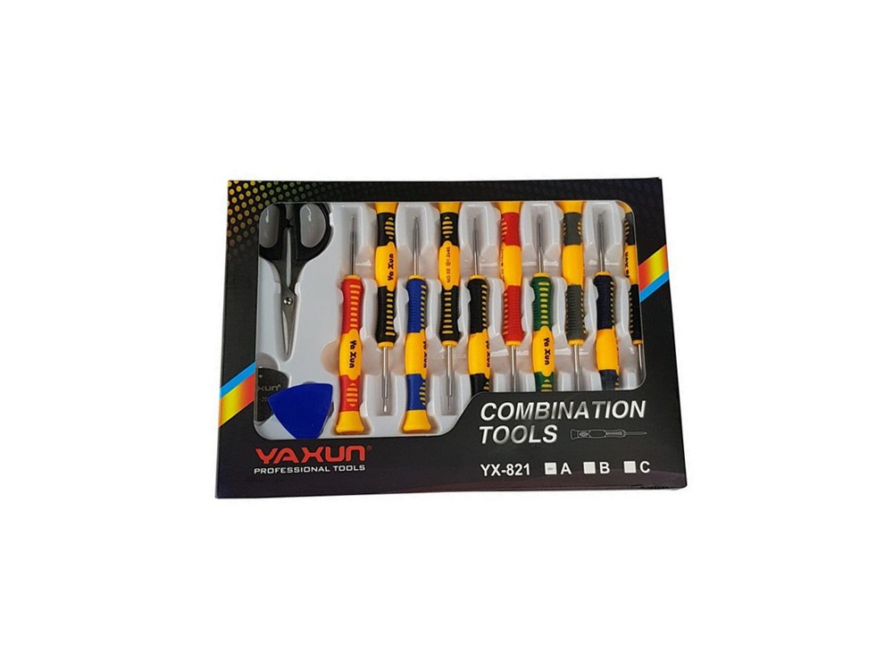 ست پیچ گوشتی موبایلی 15 تکه یاکسون YaXun مدل YX-821A