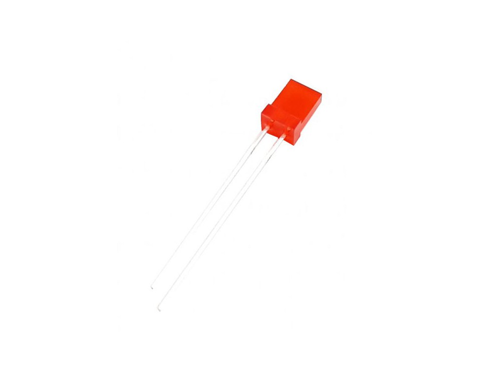 LED تخت مات قرمز لبه دار 2x5