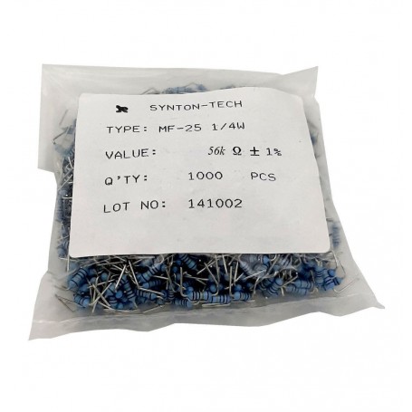 مقاومت 56k اهم 1% خم 0.25w 